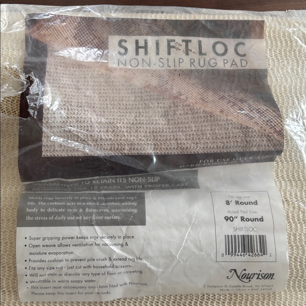 Shiftloc Non-Slip Rug Pad - Brown